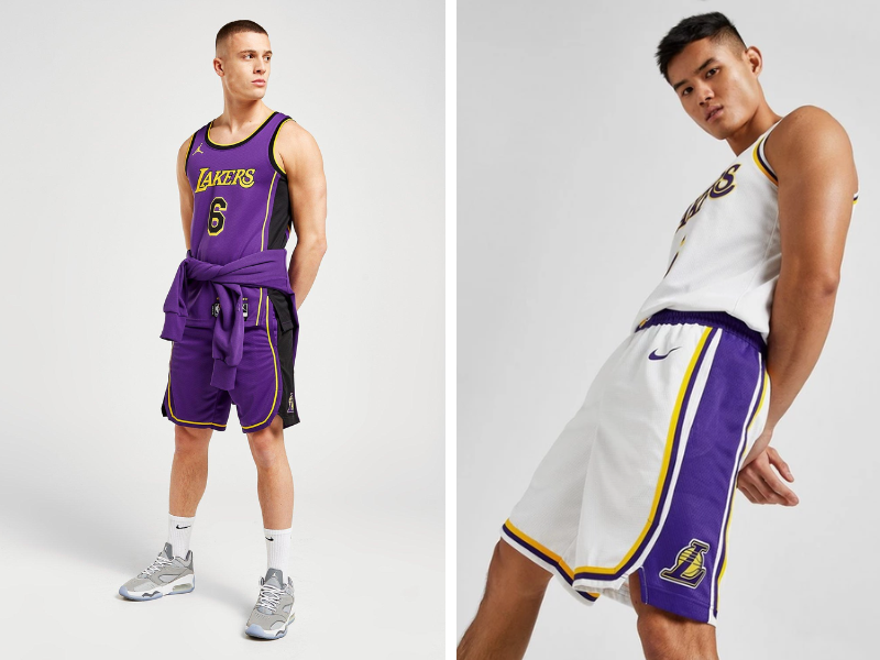 Quần short bóng rổ Los Angeles Lakers