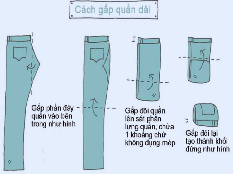 Cách gấp quần dài