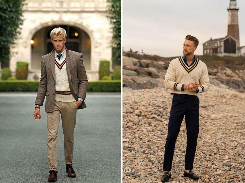 Preppy style thời trang nam Châu Âu độc đáo 