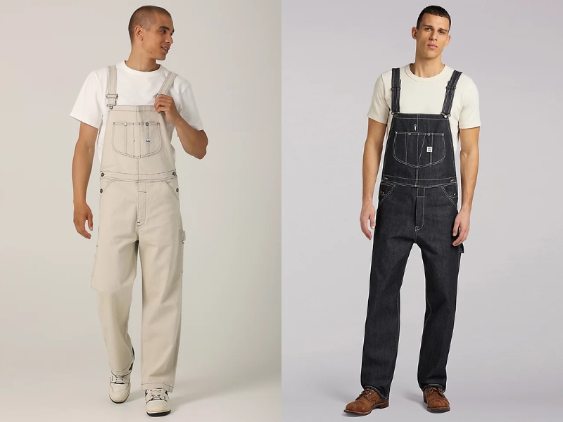 Matching Clothes With Men'S Overalls And White T-Shirt