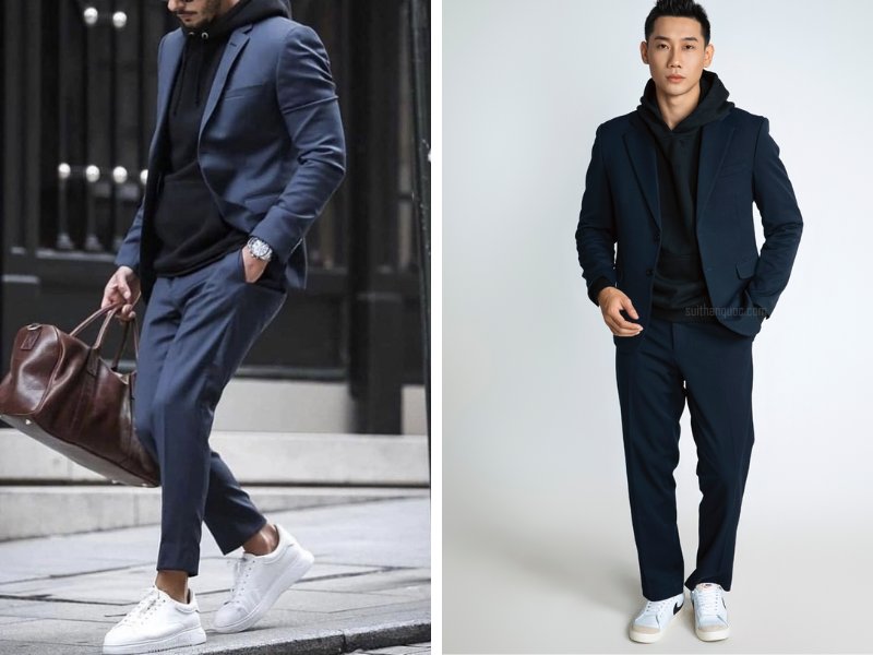 Thoải mái dạo phố cùng áo blazer nam xanh navy