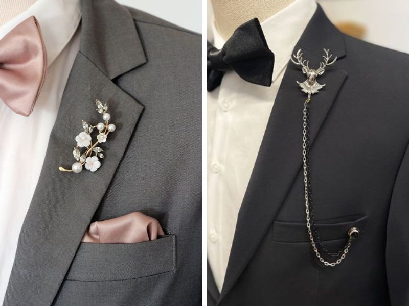 Ghim cài áo vest nam - Phụ kiện cài áo QT2084 (Vàng) | Phụ kiện Lịch Lãm |  Chuyên Phụ kiện thiết yếu cho quý ông