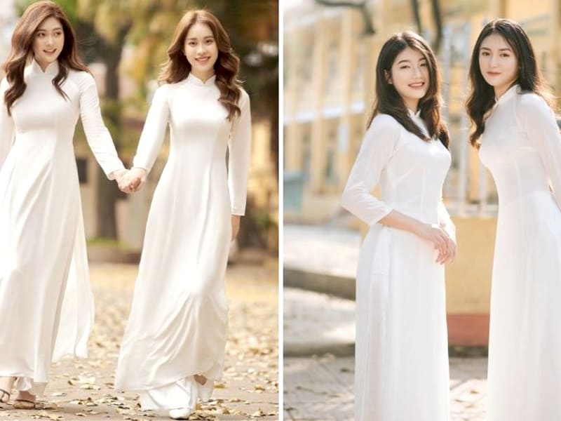 Ao Dai Uniforms Make Female Students More Graceful