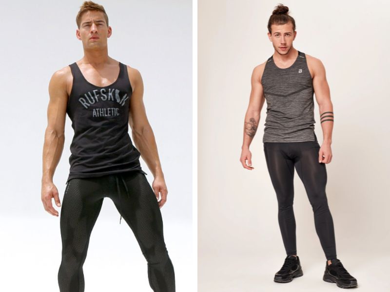 Phối đồ với quần legging nam và áo tank top cho một cái nhìn lôi cuốn