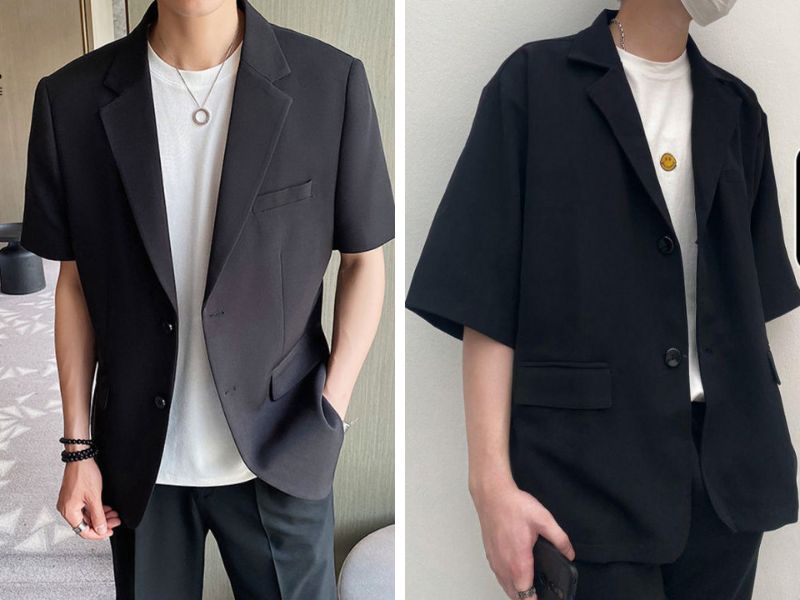 Chiếc áo blazer dáng tay cộc