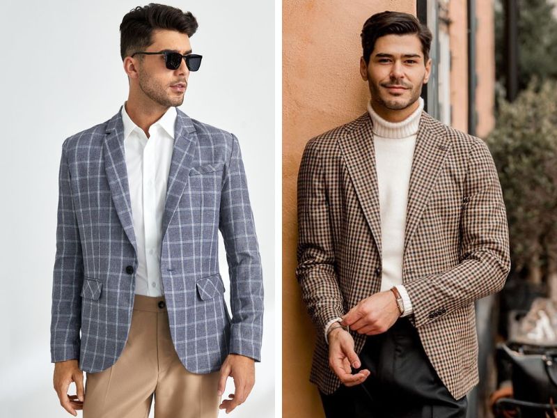 Kết hợp áo blazer caro cùng phụ kiện