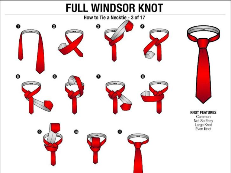 Cách thắt cà vạt Full-Windsor