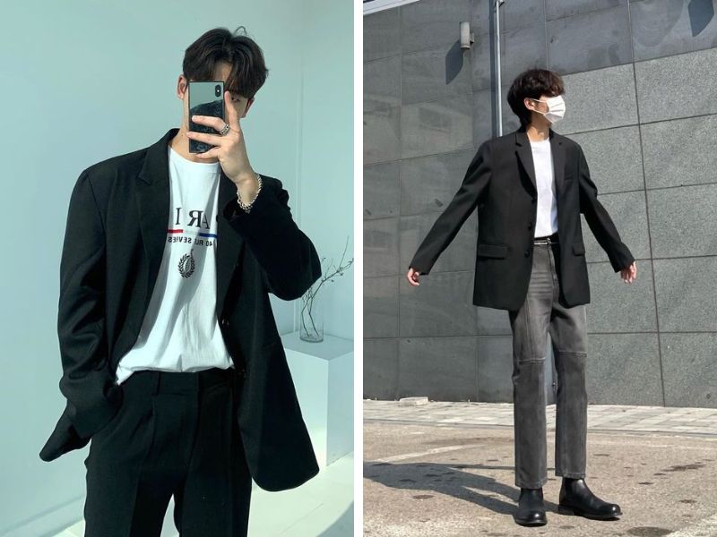 Áo blazer form relaxed fit lịch lãm