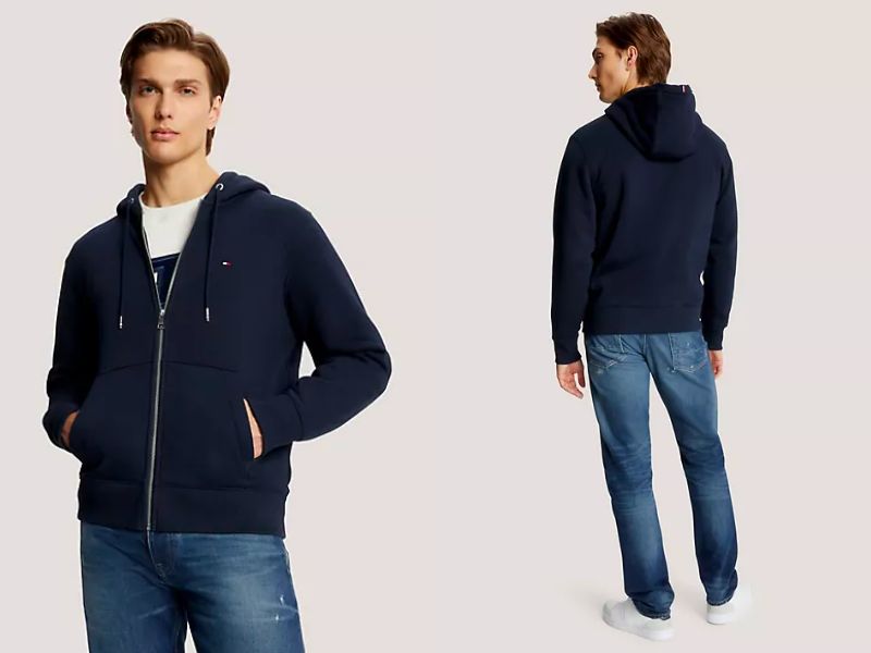 Áo khoác nỉ nhà Tommy Hilfiger được làm từ lông cừu mềm mại, vừa vặn người mặc có thể phối đồ tùy ý tạo nên phong cách riêng