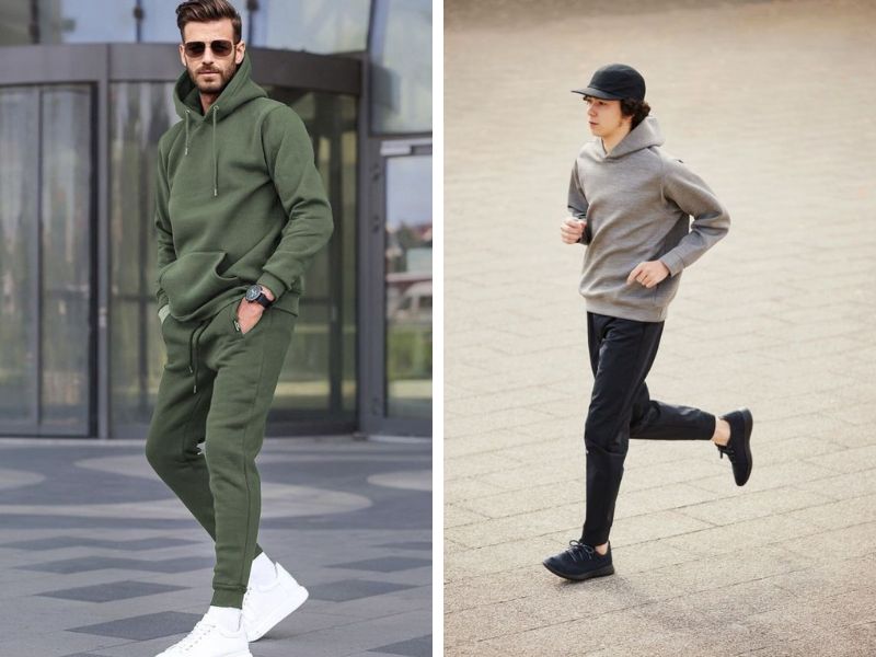 Phối quần Jogger với áo hoodie