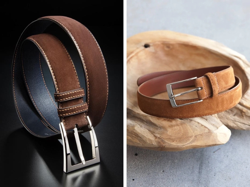 Thắt lưng da lộn nam nhà Crockett & Jones
