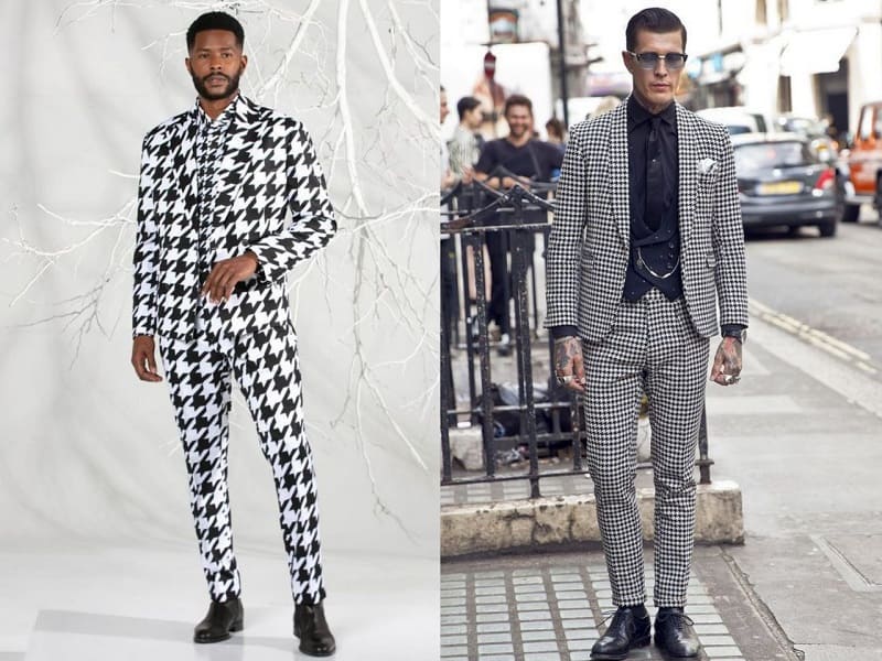 Những tín đồ của họa tiết nanh sói thì không thể bỏ cách phối All-Houndstooth