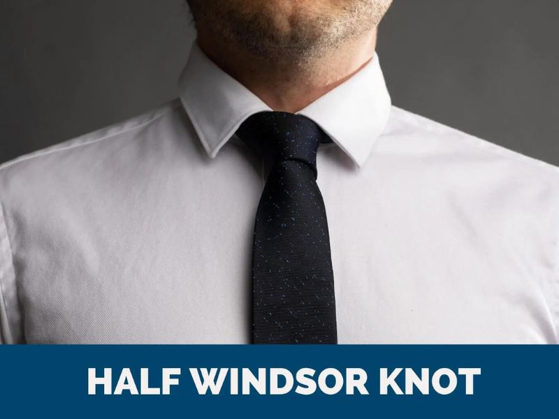 HÌnh ảnh thắt cà vạt chú rể kiểu Half Windsor