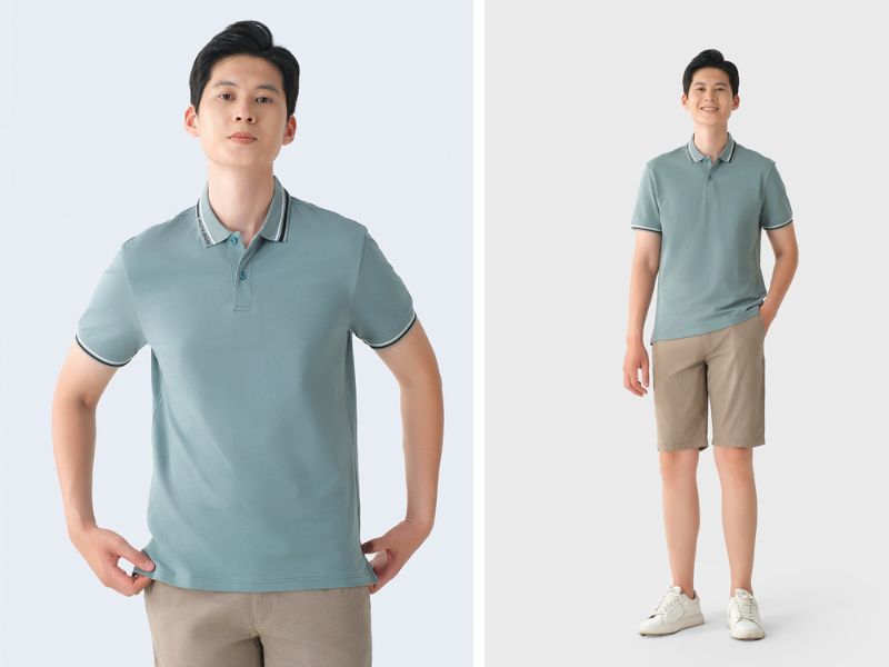 Áo Polo nam 5S làm từ Cotton USA cao cấp APC23026