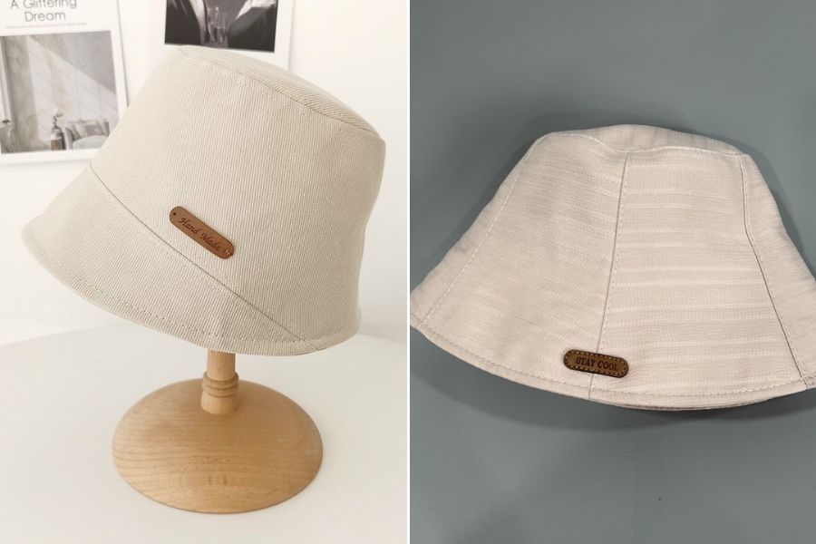 Mũ bucket vành cụp cotton