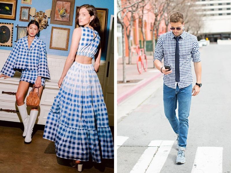 Diện quần áo họa tiết Gingham