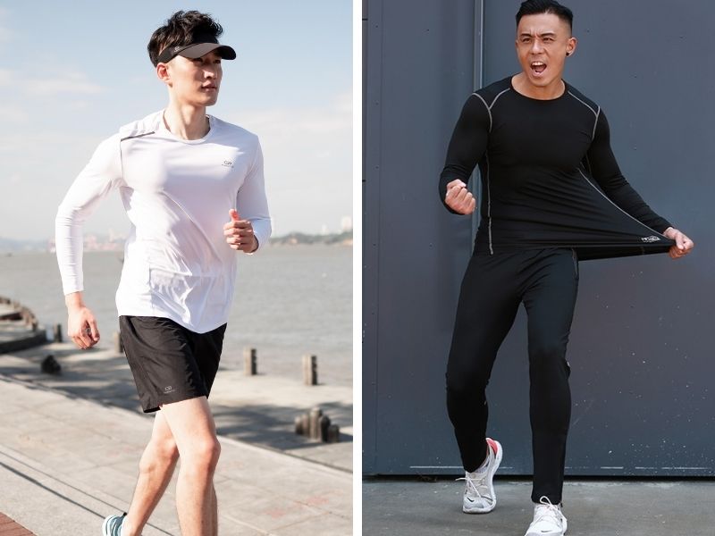 Áo thun thể thao nam dài tay Run Dry+ Decathlon