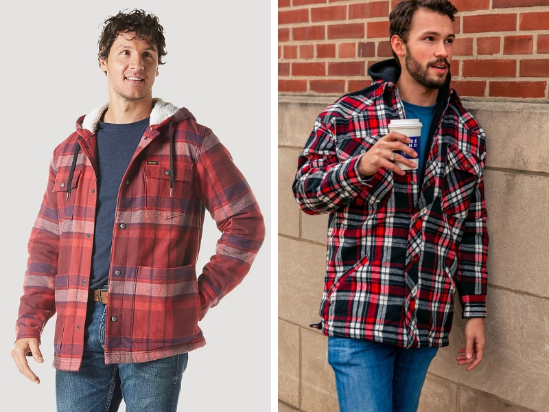 Mẫu áo flannel nam có mũ