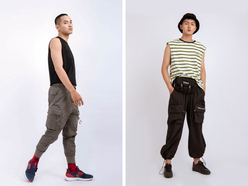 Phong cách năng động, thể thao cùng áo tank top và quần jogger có dây