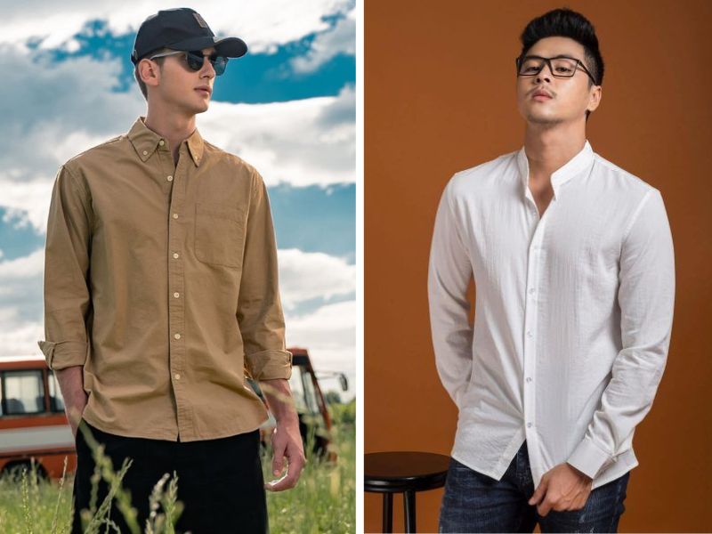 Phần cổ áo sơ mi thích hợp sẽ tạo nên sự hài hòa cho tổng thể outfit