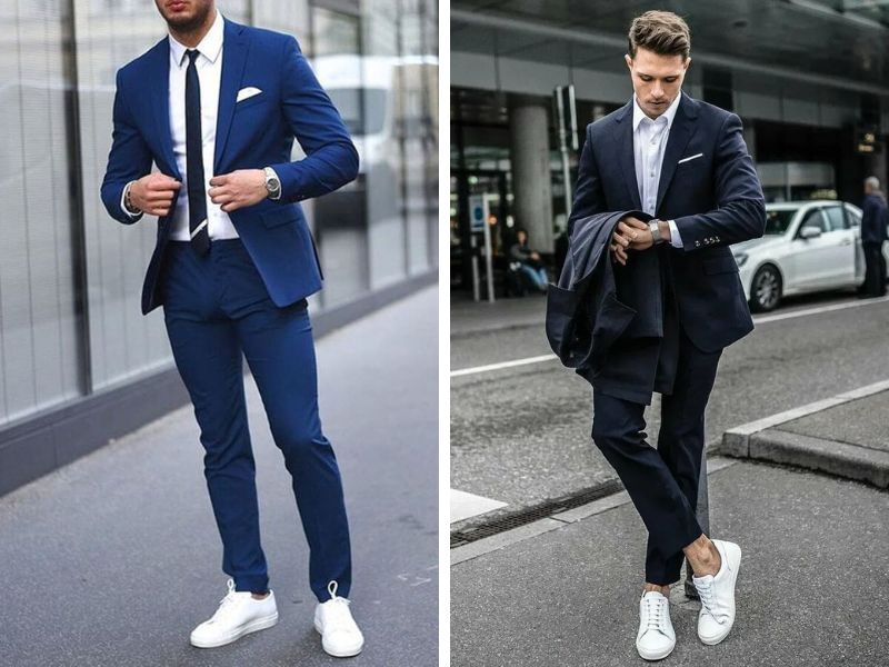 Cách phối đồ với giày Nike và bộ suit lịch lãm