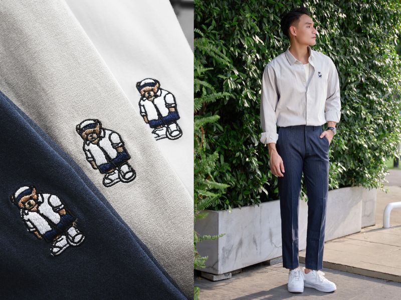 Áo sơ mi nam tay dài thời trang Icon Denim