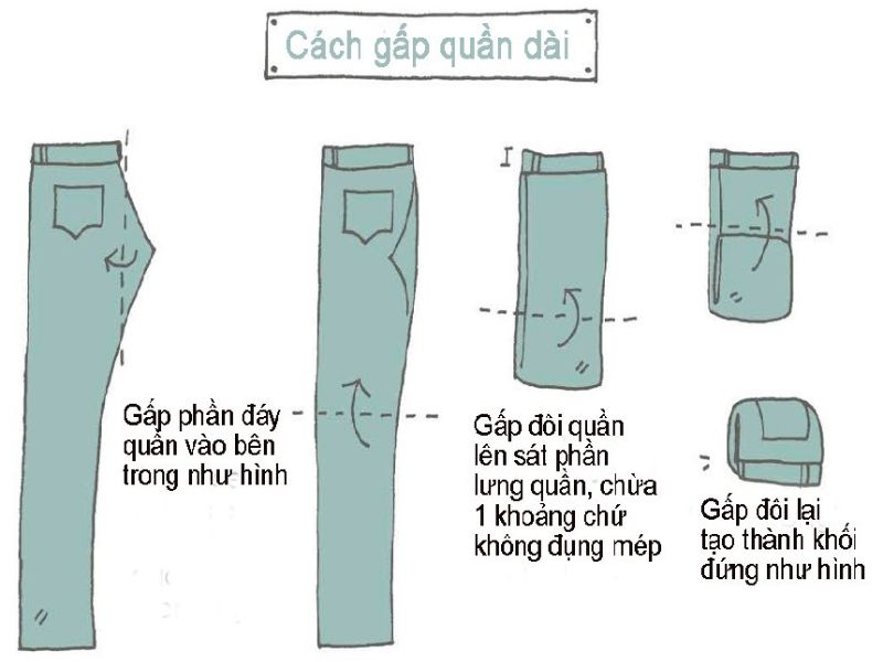 Cách xếp quần theo kiểu Nhật