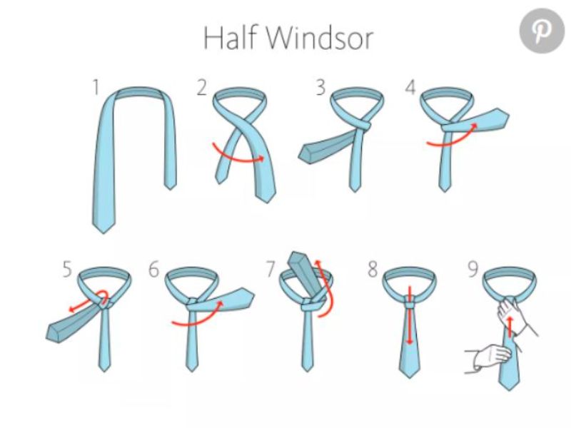 Kiểu thắt Half windsor khéo léo 