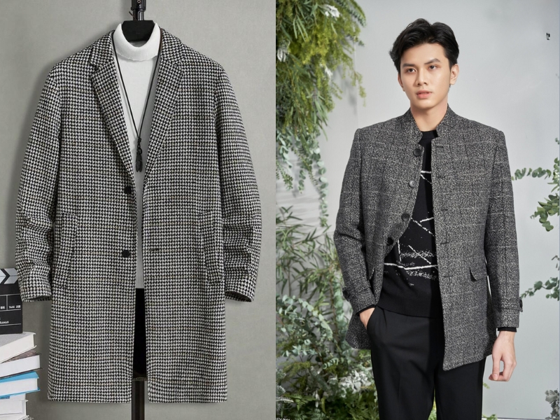 Vải may áo măng tô Tweed