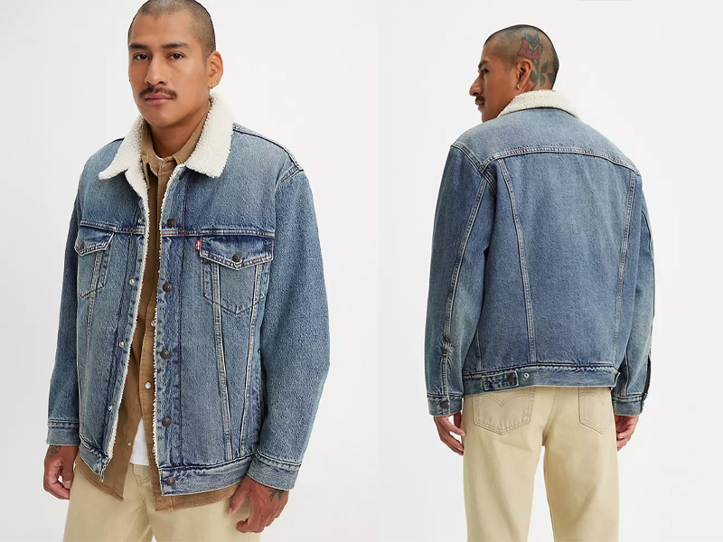 Áo khoác jean lót nỉ Levi's