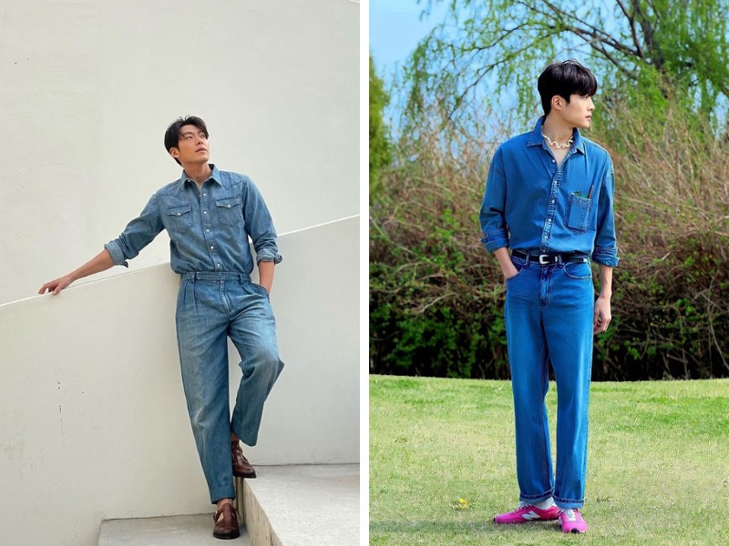 Phối đồ theo style denim on denim đậm chất đường phố