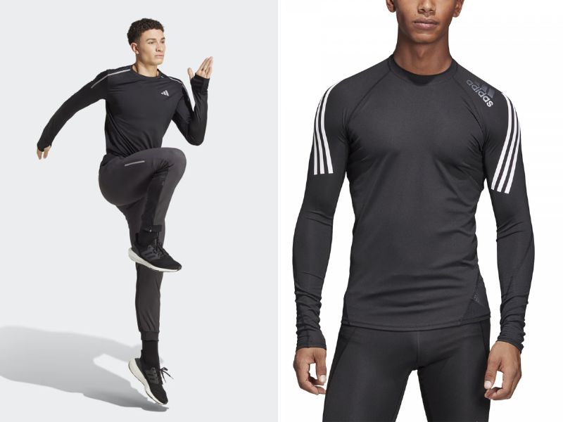 Áo giữ nhiệt nam đá bóng Adidas