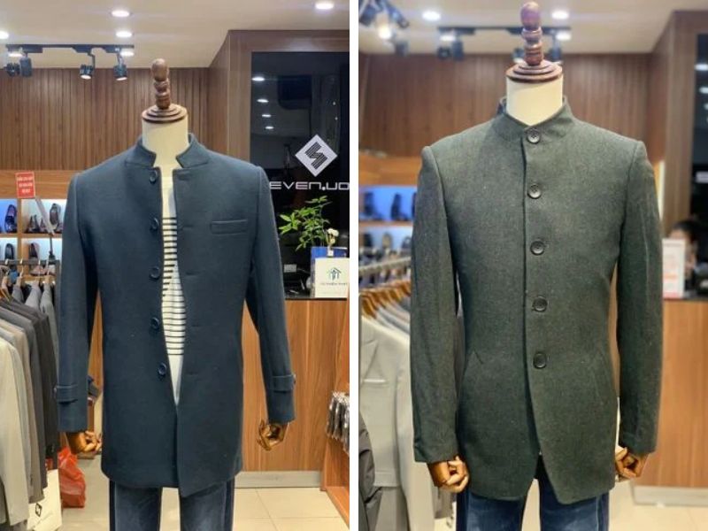 Vest nam áo vest nam chất liệu polyester cao cấp siêu dày ít nhăn cổ tàu