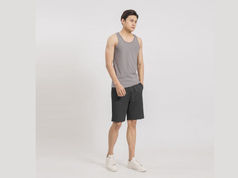 Áo tank top kết hợp với quần short nam