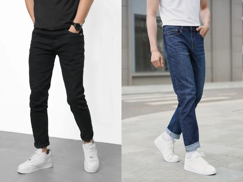 Chân to nên mặc quần jean màu gì?
