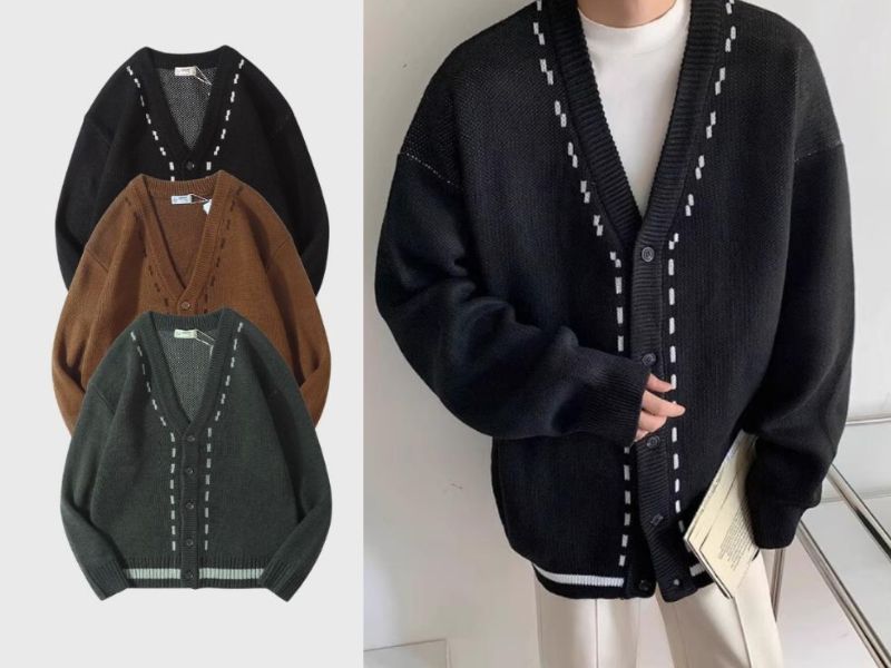 Cardigan local brand Mando với những thiết kế nam tính và bắt trend