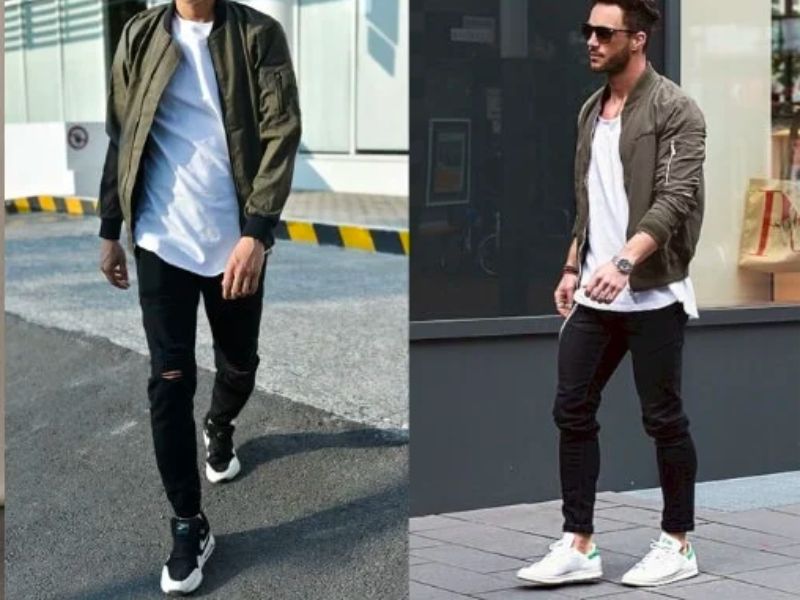 Sự phối hợp hoàn hảo giữa áo bomber và quần Baggy hiện đại, cá tính phù hợp cho những chàng trai đang theo đuổi phong cách thời trang đường phố cực chất 