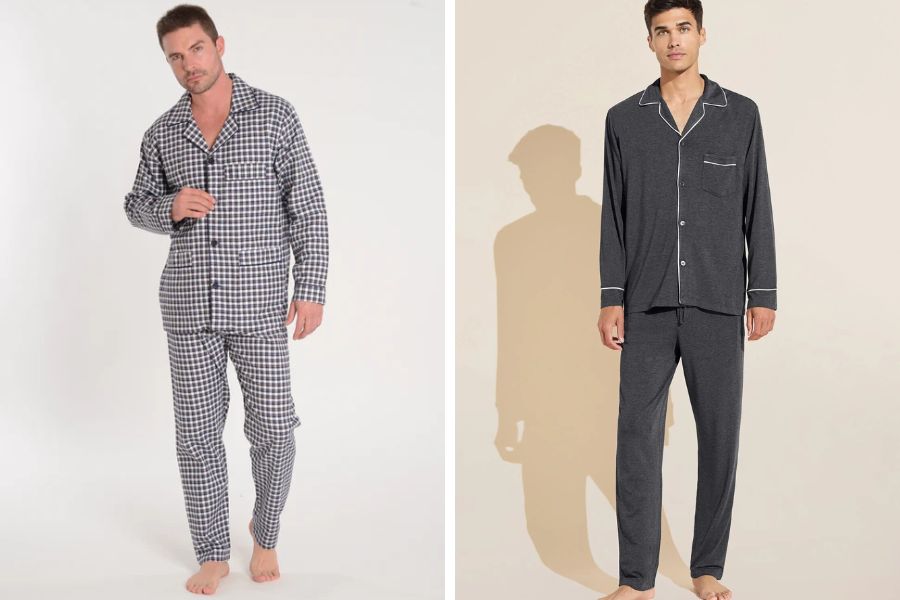 Bộ đồ ngủ pijama nam chất liệu tencel 