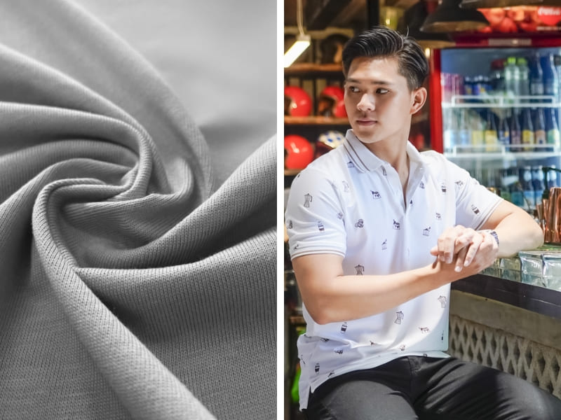 Vải may áo polo cotton 35/65