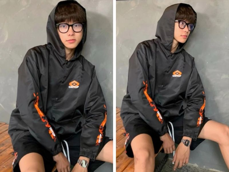 Áo khoác dù giá rẻ local brand Jacket Fire Track của ONTOP