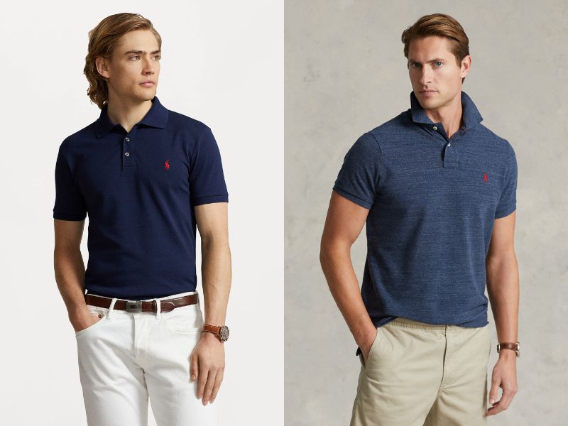 Ralph Lauren là thương hiệu áo polo nổi tiếng có mẫu kiểu dáng áo đơn giản, dễ mặc