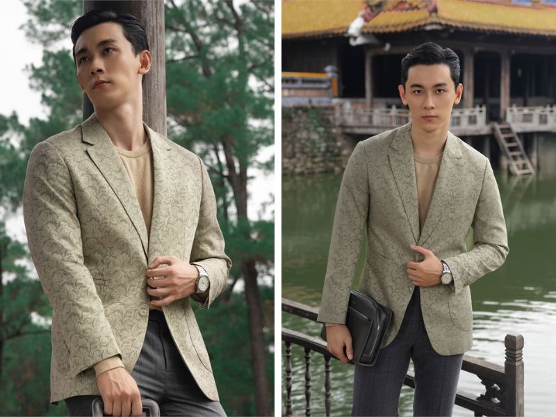 Áo blazer dạ nam Aristino 