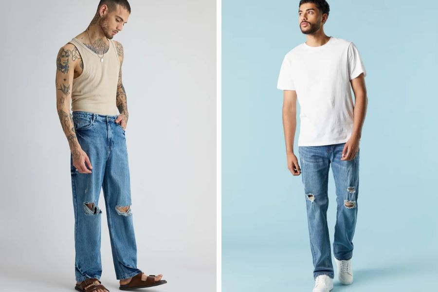 Các kiểu rách phổ biến có trên quần jeans hiện nay