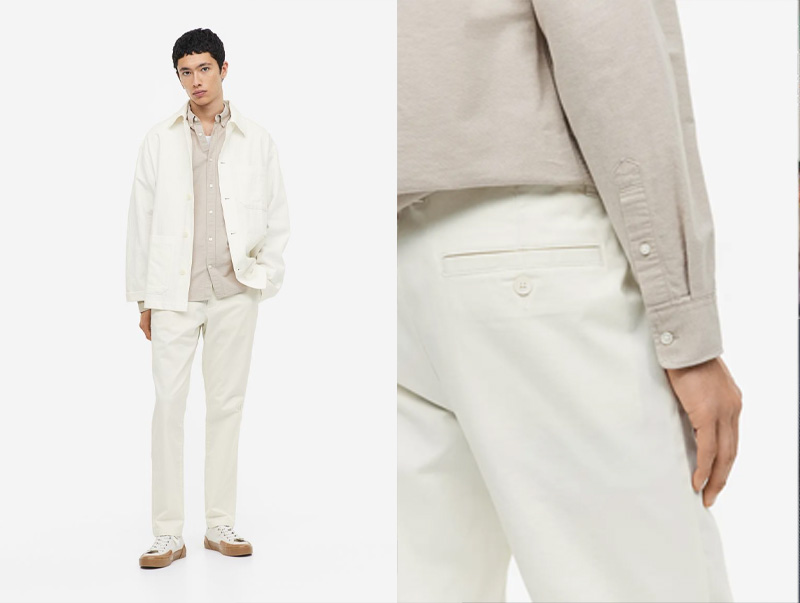 Quần chinos cotton form Slimfit H&M