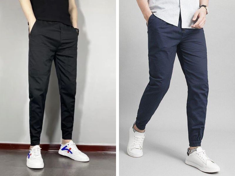 Mẫu quần kaki jogger phù hợp với những người yêu thích sự đơn giản