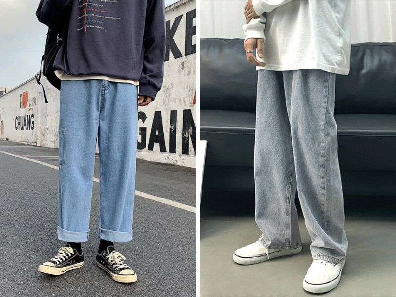 Ưu điểm của quần jean ống rộng nam