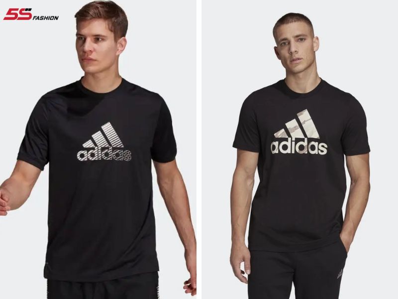 Áo phông nam trơn đen hàng hiệu đến từ thương hiệu Adidas