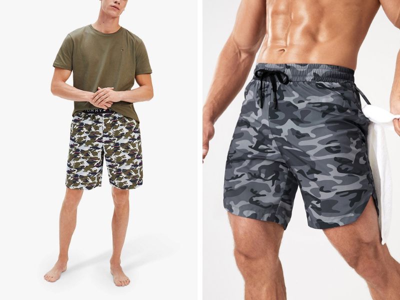 quần đi biển hoạ tiết camouflage