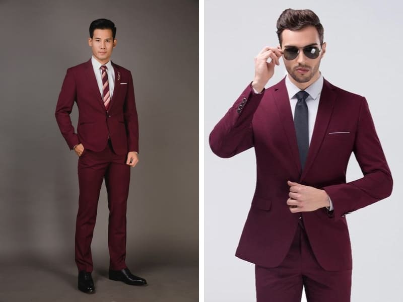 Áo blazer/ suit burgundy