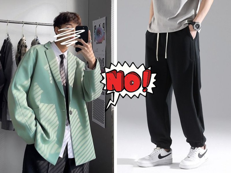 Không phối áo blazer với quần Jogger nam